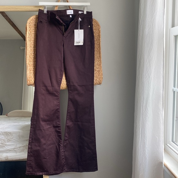 Frame Le High Flare High-rise Jeans - Burgundy
